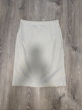 Ann Taylor Khaki Tailored Pencil Skirt